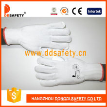 3 Threads with 10 Gauge White High Elastic Yarn Gloves with White Rubber Band